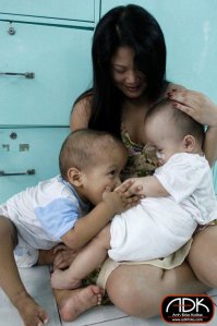 Kim & The Children At Go Vap Orphanage